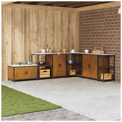 Armadietto per Stoccaggio in Cucina con cassetto Ruggine - Foto 2