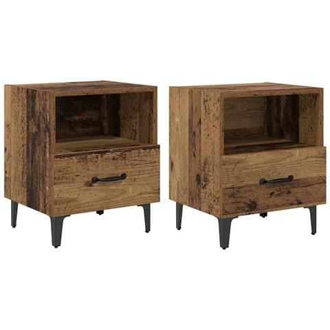 Armadio da Notte 2 pcs Legno vecchio 40 x 35 x 47,5 cm - Foto 1