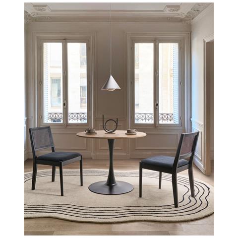 Set Di 2 Sedie Da Pranzo Tamarac Legno Nero - Foto 1