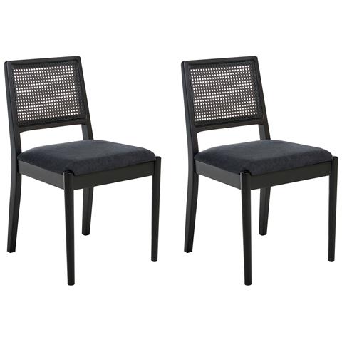 Set Di 2 Sedie Da Pranzo Tamarac Legno Nero - Foto 2