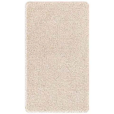Tappetino da bagno rettangolare crema 70x120 cm polipropilene antiscivolo - Foto 1