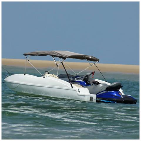 Bimini Prua con Pareti Laterali Rete 4Archi 243x(230-244)x137cm - Foto 2