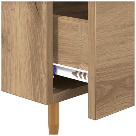 Comodino Marrone 40 x 35 x 47,5 cm Legno multistrato - Foto 9