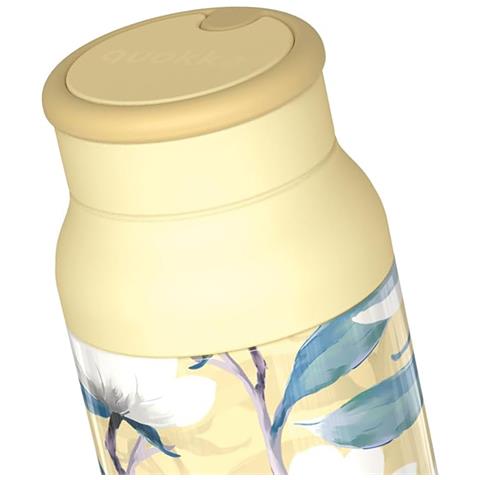 Bottiglia Termica Pulse 700ml In Acciaio Inossidabile Motivo Magnolia Ad Acquerello, Giallo - Foto 4