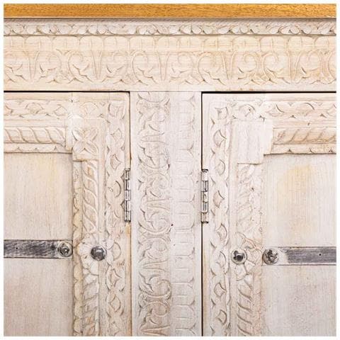 Credenza In Legno Bianco 190x45x105h - Foto 8