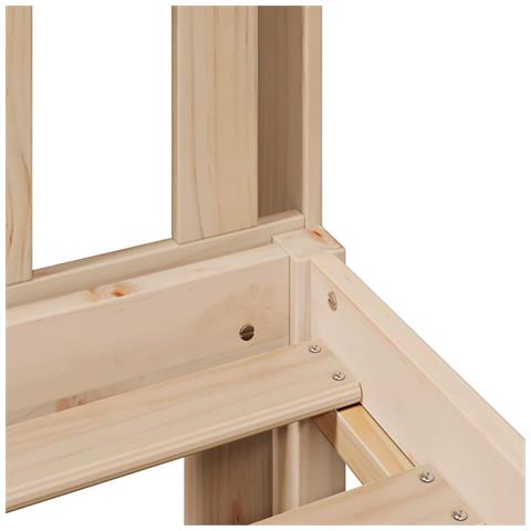 Giroletto con Libreria senza Materasso 75x190 cm in Legno Pino - Foto 9