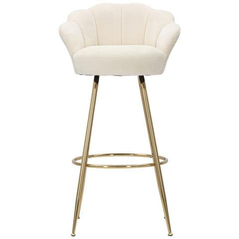 Sgabello Alto Vkh451-beige-metallo-55x53x110 Cm - Foto 2