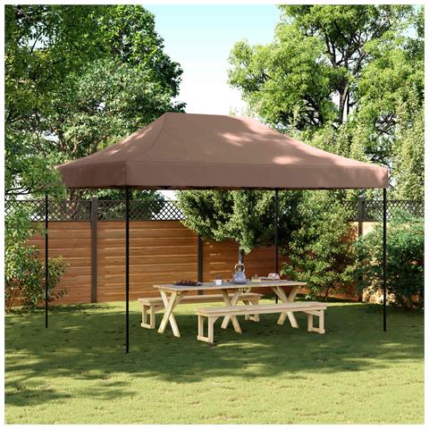 Tenda Party Marrone 279 x 410 x 315 cm Tessuto Oxford - Foto 2