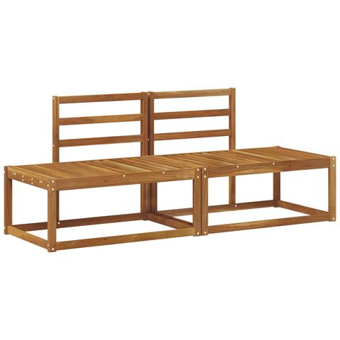 Divano da Esterno 2 Pezzo Naturale 182,5 x 63 x 73 cm - Foto 1