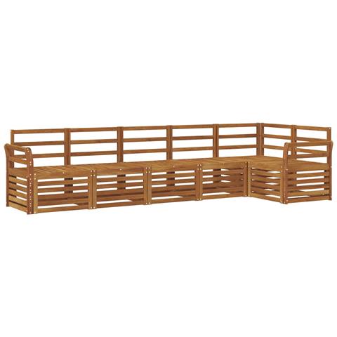 Set divani 6 pcs Naturale Legno di Acacia Massello - Foto 1