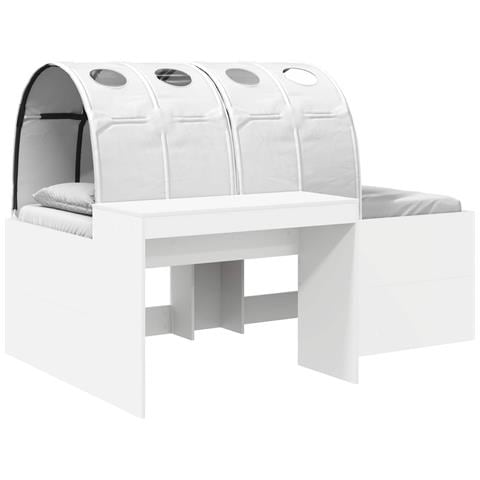 Letto con Tunnel 4 pcs Bianco Legno ingegnerizzato - Foto 1