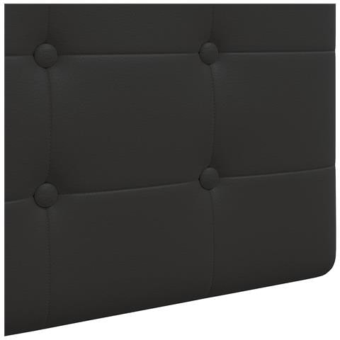 Testiera sospesa Con luce LED Nero Similpelle - Foto 9