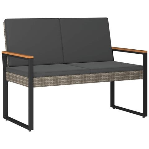 Panchina da esterno Grigio e Grigio Scuro 107 x 61 x 80 cm - Foto 1