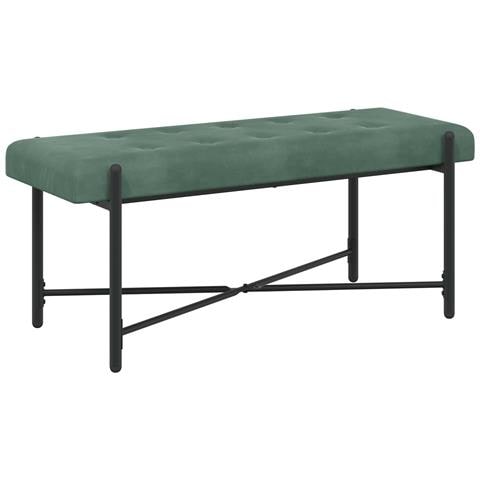 Panchina con bottoni e cuscini Verde Mare 110 x 40 x 46 cm - Foto 2