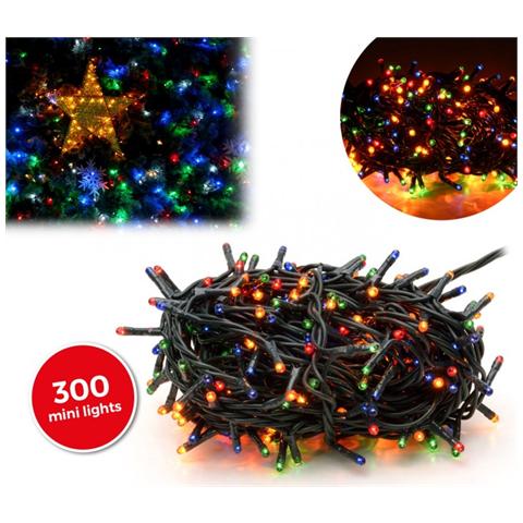 013591 Minilucciole Natalizie Multicolor 300 Luci 8 Giochi Di Luci 13,49 Metri - Foto 1