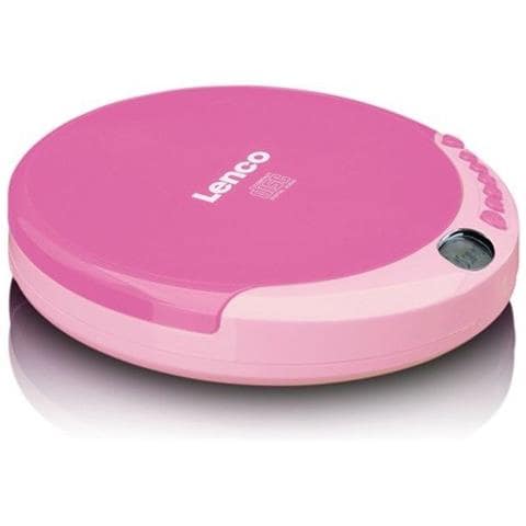 CD-011 - Lettore CD Portatile Walkman Diskman, con Cuffie e Cavo di Ricarica Micro USB, Colore: Rosa - Foto 2