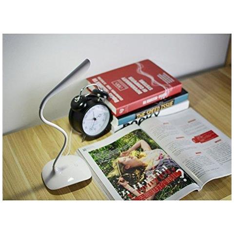 Desk Lamp Di Protezione Degli Occhi Led Lampada Flessibile Comodino Desk Lamp Lettura Del Led Luce Dello Scrittorio White2 - Foto 4
