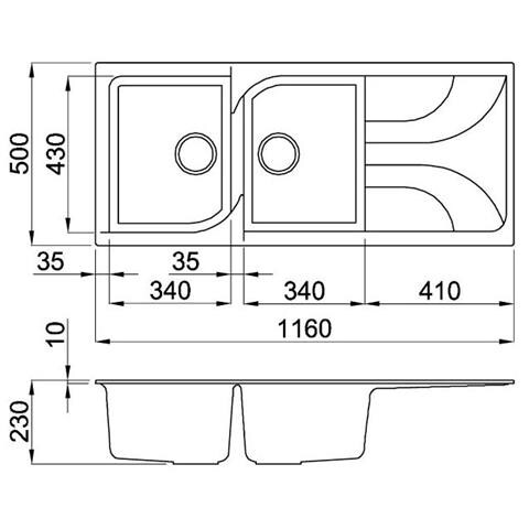 Lavello LGE50068 Linea Evo 500 Colore Bianco Titanio - Foto 2