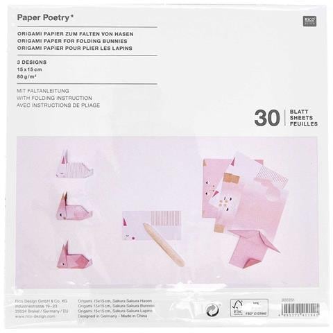 Carta Origami Di Coniglio, 30 Fogli - Foto 1