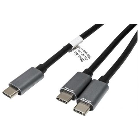 Cavo Usb - Da Usb-c A 24 Pin (m) A Usb-c A 24 Pin (m) - Usb 2.0 - 185 M - Alimentatore Usb (100 W) - Nero (11.0 - Foto 2
