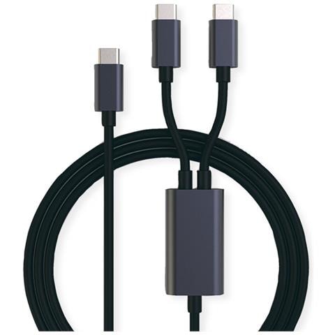 Cavo Usb - Da Usb-c A 24 Pin (m) A Usb-c A 24 Pin (m) - Usb 2.0 - 185 M - Alimentatore Usb (100 W) - Nero (11.0 - Foto 4
