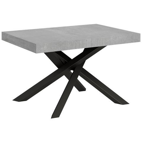Tavolo Allungabile 90x130/234 Cm Volantis Telaio Antracite - Cemento - Foto 2