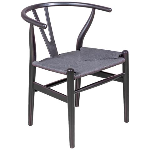 Sedia Nordica In Legno Di Faggio Naturale E Corda Ecologica - Wish - Foto 1