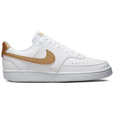 Court Vision Low Sneakers Pelle Bianco Oro Bianco 39 - Foto 1