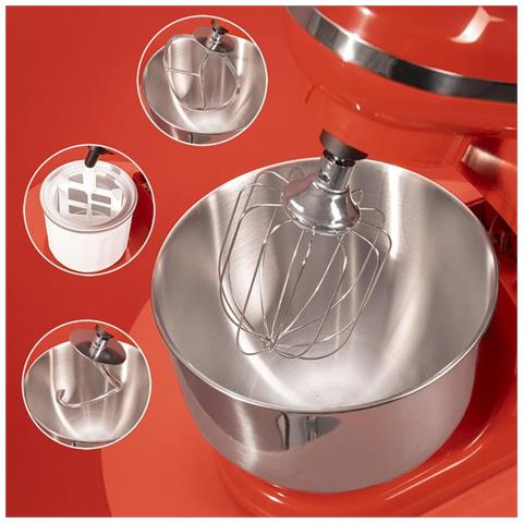 Cecomixer Merengue 5L 1200 Sbattitore con base 1200 W Rosso - Foto 2