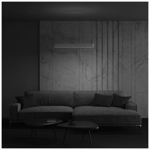 Lampadario A Sospensione Moderno Step Metallo Bianco Led Integrato 23w Calda - Foto 2
