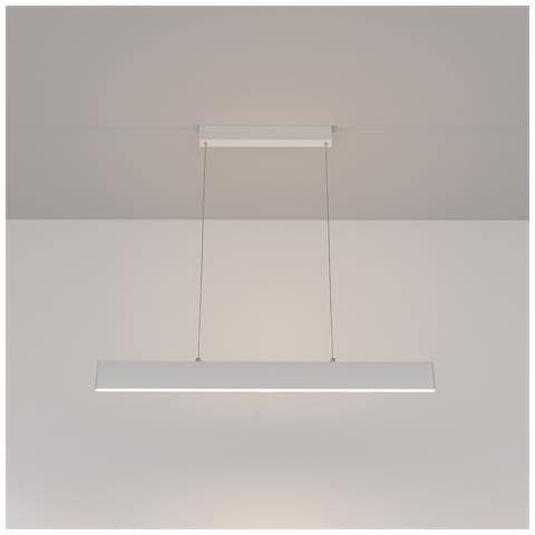 Lampadario A Sospensione Moderno Step Metallo Bianco Led Integrato 23w Calda - Foto 1