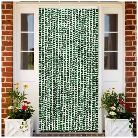 Tenda Antimosche Verde E Bianca 100x200 Cm In Ciniglia - Foto 1