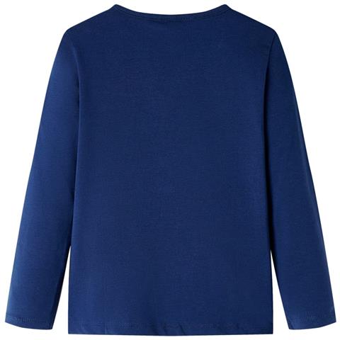 Maglietta Da Bambino A Maniche Lunghe Blu Marino 128 - Foto 2