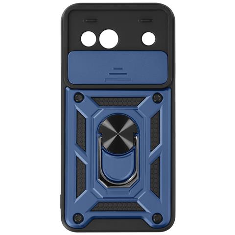 Cover Per Google Pixel 8a Anello Supporto Coprifotocamera Scorrevole, Blu Scuro - Foto 1