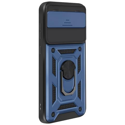 Cover Per Google Pixel 8a Anello Supporto Coprifotocamera Scorrevole, Blu Scuro - Foto 5