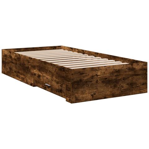 Giroletto Con Cassetti Rovere Fumo 75x190 Cm Legno Multistrato - Foto 2