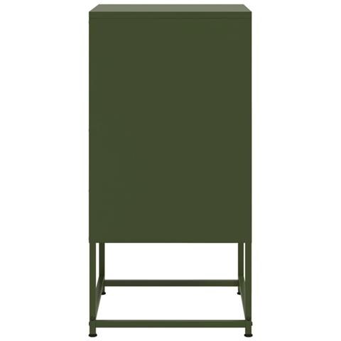 Comodini 2 Pz Verde Oliva 36x39x78 Cm In Acciaio - Foto 2