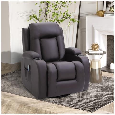 HOMCOM Poltrona Relax Massaggiante E Riscaldata Con Telecomando