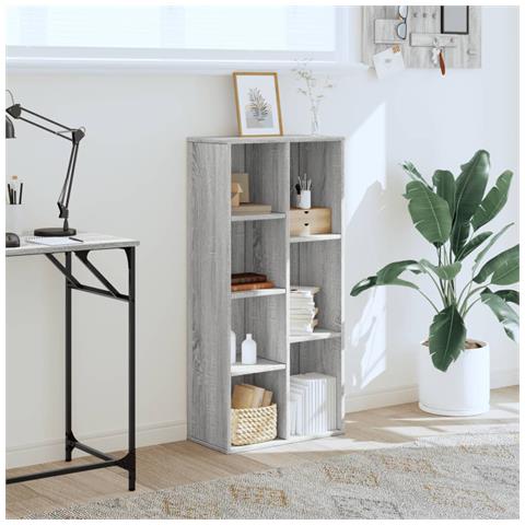 Libreria Grigio Sonoma 50x25x105 Cm In Legno Multistrato - Foto 3