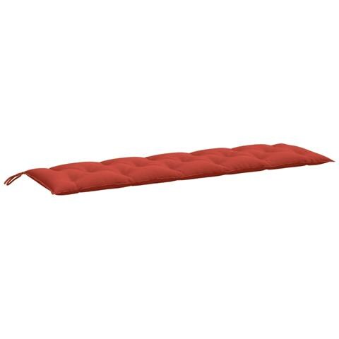 Cuscino Panca Da Giardino Rosso Mélange 180x50x7 Cm In Tessuto - Foto 2