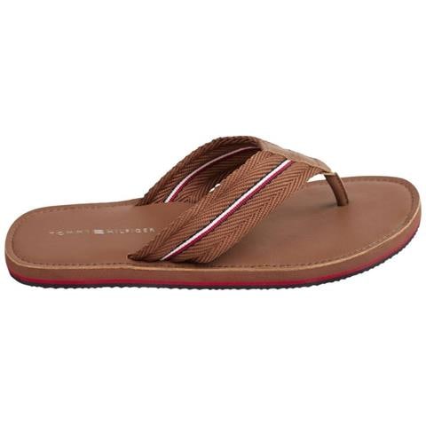 Beach Sandal Winter Cognac Infradito Sintetico Scarpe Uomo Marrone Eu 46, Fm0fm05027 Gvi - Foto 1