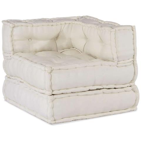 Pouf Modulare Crema 70x70x54 in Tessuto - Foto 1