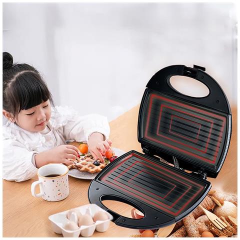 Sandwichera Antiaderente Con 750w Di Potenza E Luce Indicatrice. - Foto 5