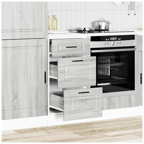 Base Da Cucina Porto Grigio Sonoma In Legno Multistrato - Foto 3