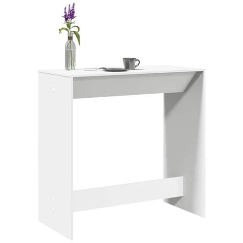 Tavolo Da Bar Bianco 102x50x103,5 Cm In Legno Multistrato - Foto 1
