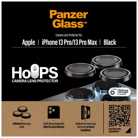 Camera Rings iPhone 13 Pro / 13 Pro Max Pellicola proteggischermo trasparente Apple 1 pz - Foto 2