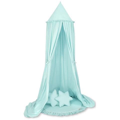 Tenda Da Gioco Sospesa Per Bambini E Tappeto Da Gioco Con Cuscini - Colore Menta - Foto 1