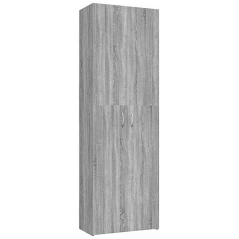 Lusso Casadino -  Armadio Per Ufficio Grigio Sonoma 60x32x190cm Legno Multistrato - Foto 1