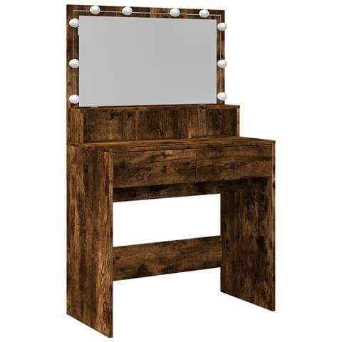 Toeletta Con Led Rovere Fumo 80x41x134,5 Cm - Foto 1