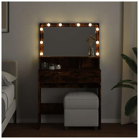 Toeletta Con Led Rovere Fumo 80x41x134,5 Cm - Foto 2
